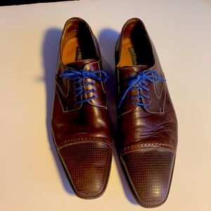 Mezlan Cap Toe Oxford Men’s Dress Shoe-Dark Brown